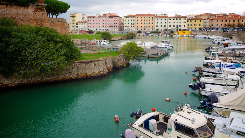 Fortezza Nuova which includes a marina, boating and a river or creek