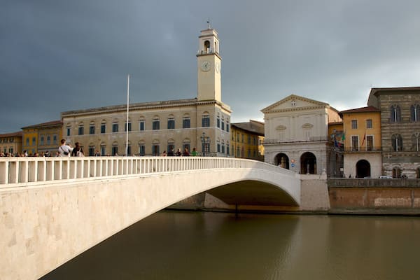 Palazzo Pretorio which includes a bridge, a river or creek and heritage architecture