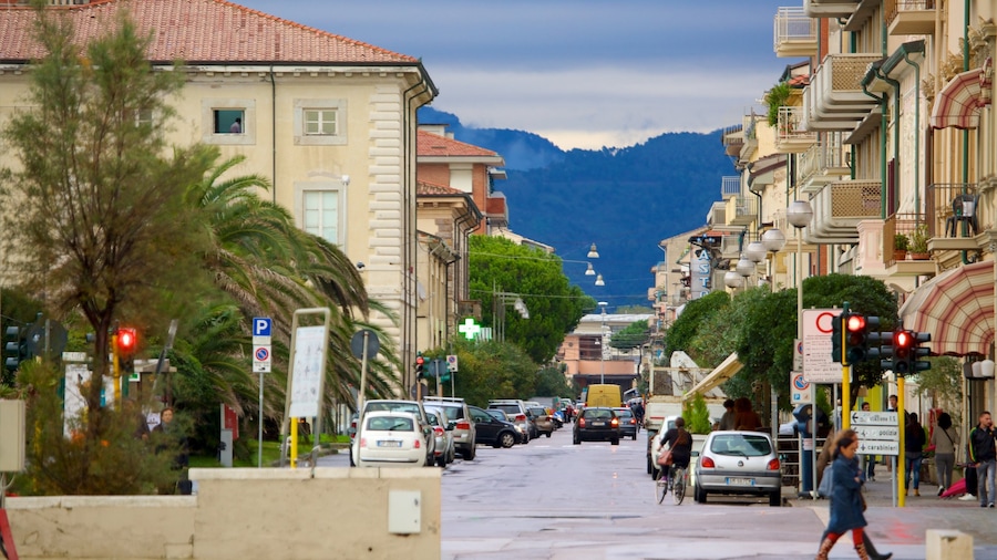 Passeggiata di Viareggio que incluye una ciudad y imágenes de calles