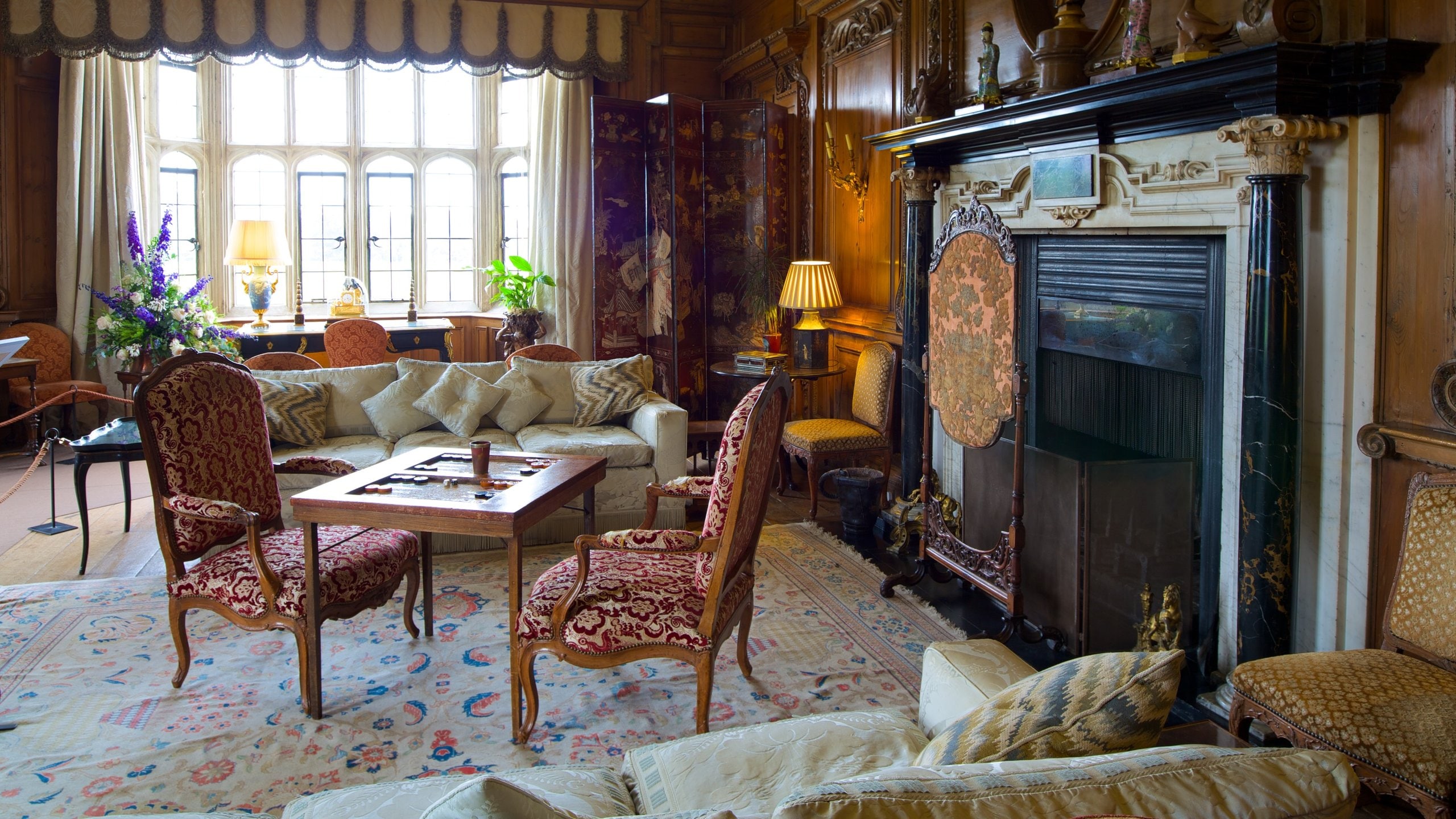 Leeds Castle das einen Palast oder Schloss, Innenansichten und Geschichtliches