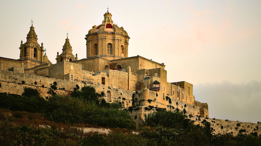 Mdina som omfatter slot eller palads, historiske bygningsværker og kulturarvsgenstande