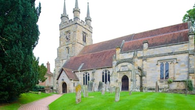 Tonbridge showing a castle, heritage elements and a church or cathedral