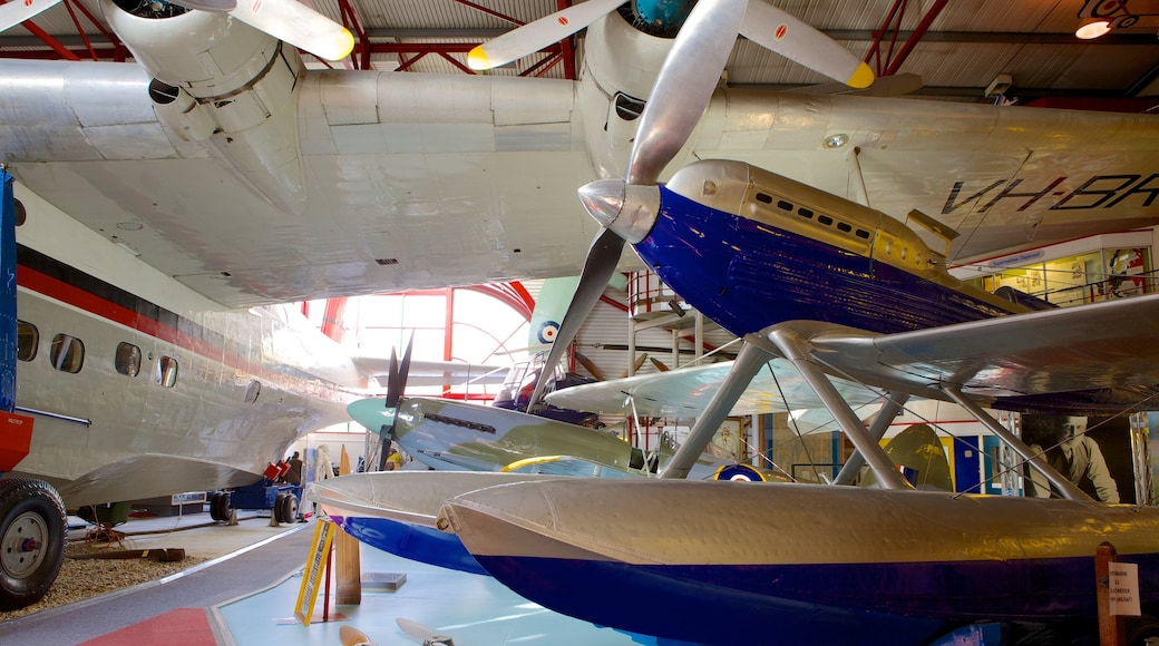Solent Sky Museum featuring aircraft and interior views
