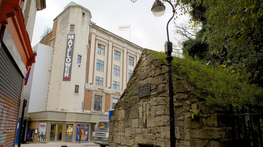 Mayflower Theatre featuring signage and theatre scenes