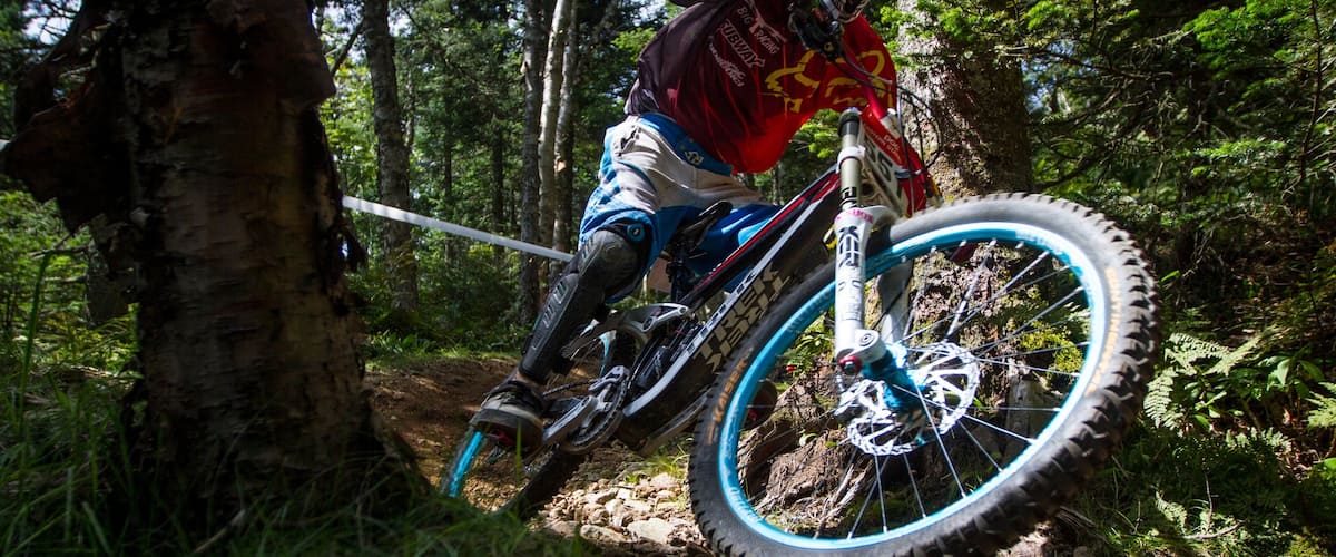 Killington which includes forest scenes and mountain biking as well as an individual male