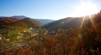 Gatlinburg que incluye los colores del otoño y vistas de paisajes