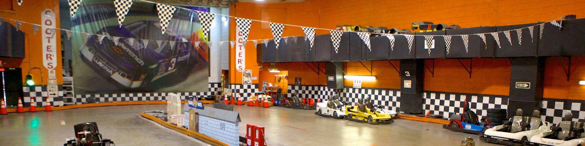 Cooter\'s Place featuring interior views as well as children