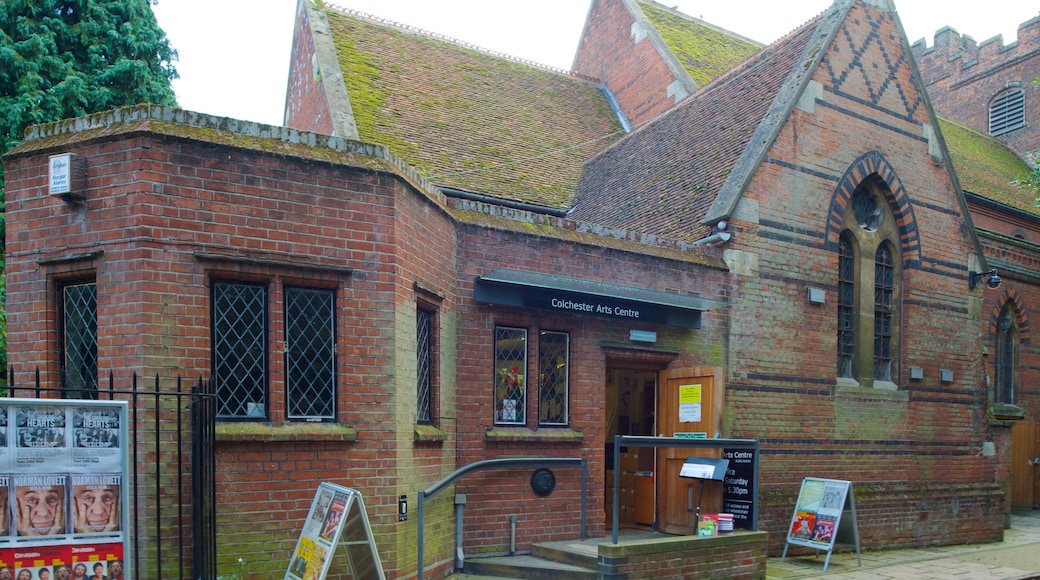 Colchester showing a small town or village and heritage architecture