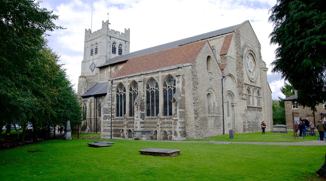 Waltham Abbey Church das einen religiöse Elemente, historische Architektur und Kirche oder Kathedrale