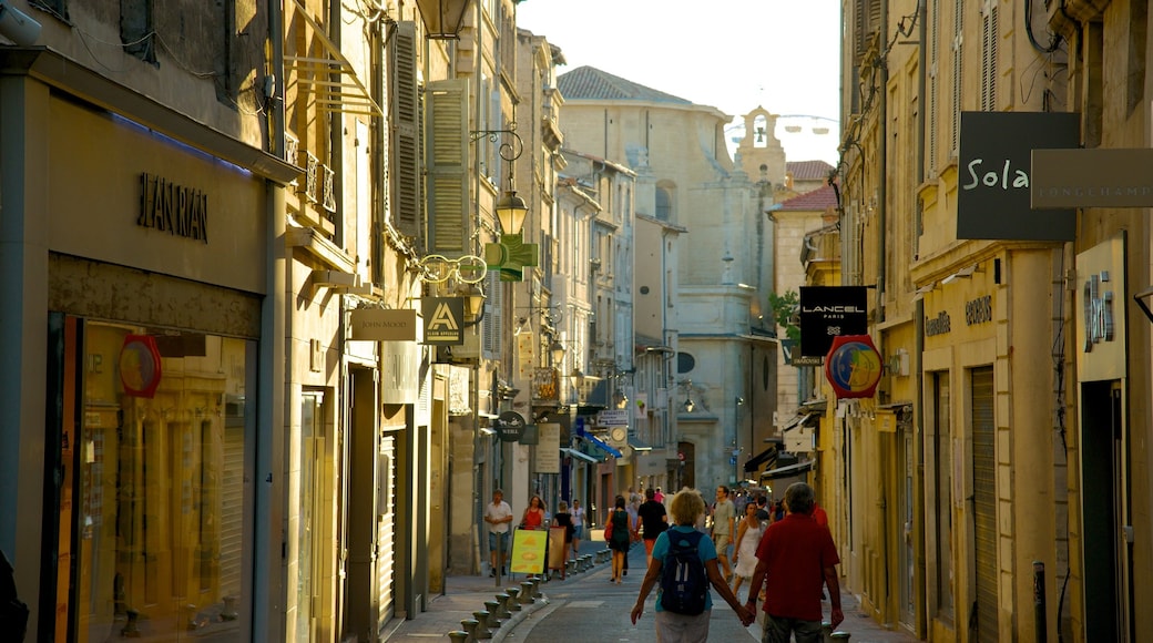 Avignon montrant patrimoine architectural et ville