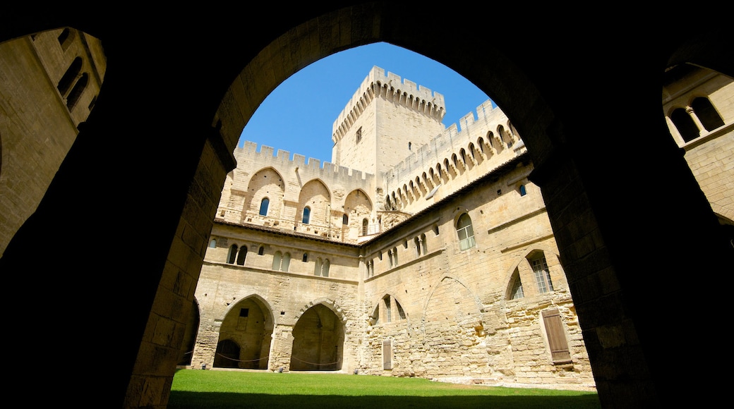 Palais des Papes som omfatter historiske bygningsværker og et slot