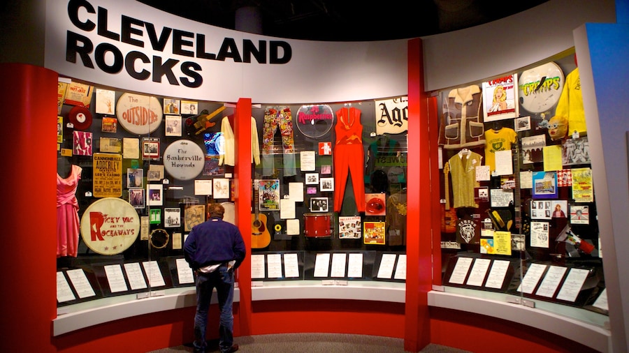 Rock and Roll Hall of Fame featuring music and interior views