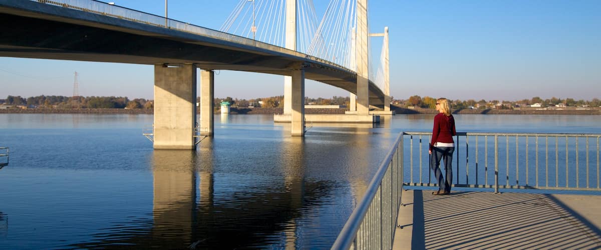 Tri-Cities featuring a bridge, a river or creek and views