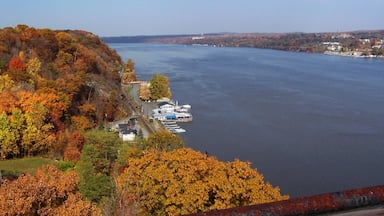 Poughkeepsie which includes fall colors and a river or creek