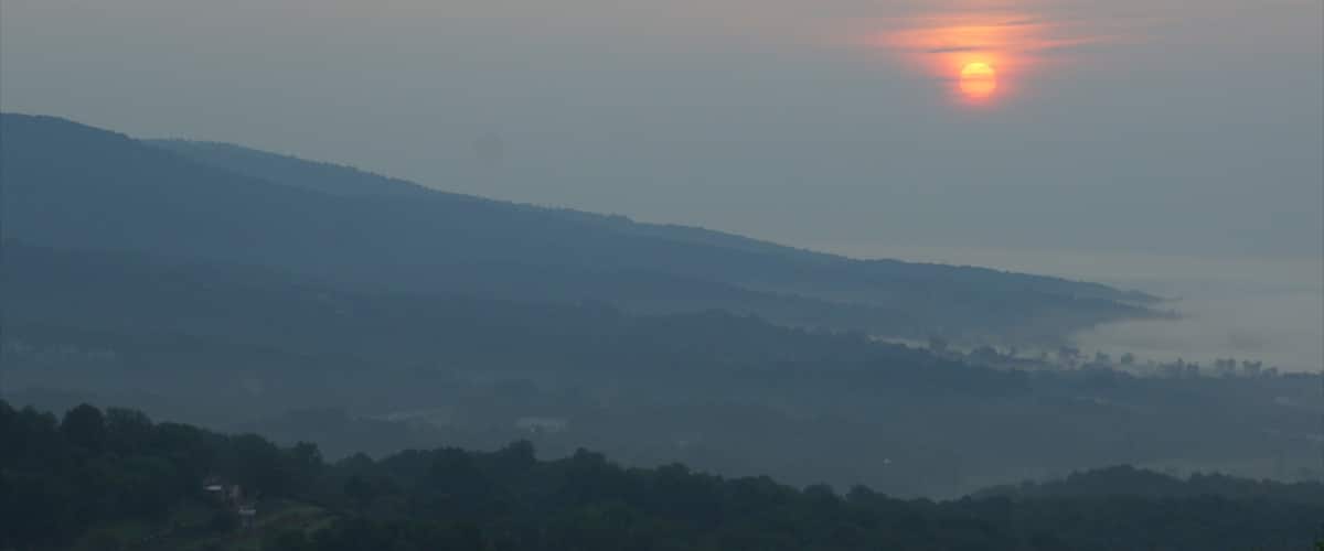Virginia showing a sunset