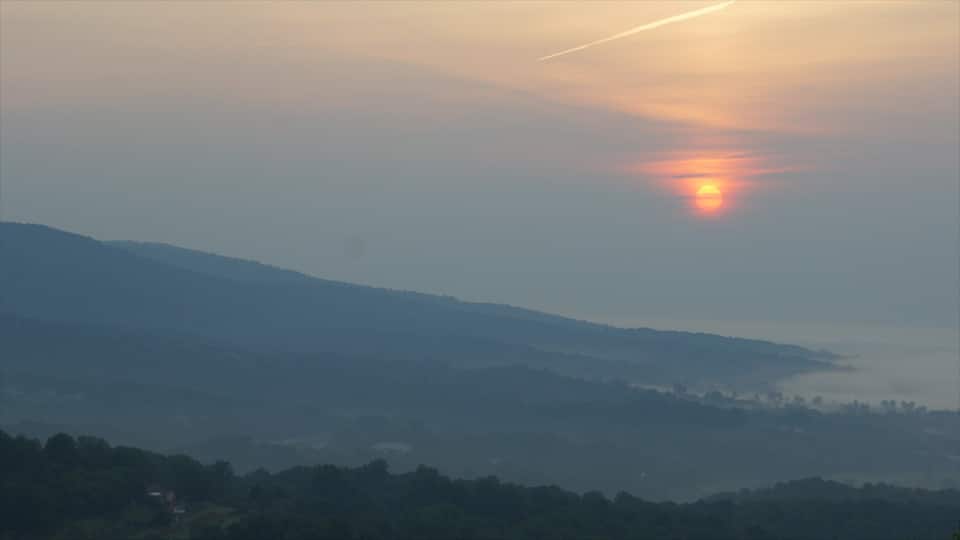 Virginia showing a sunset