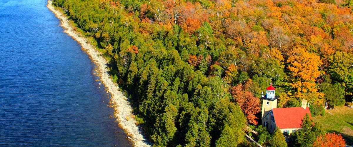 Door Peninsula which includes forest scenes, fall colors and general coastal views