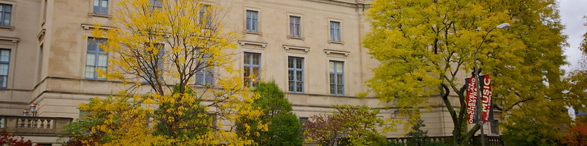 Severance Hall showing an administrative buidling and heritage architecture