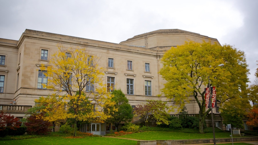 Severance Hall showing an administrative buidling and heritage architecture