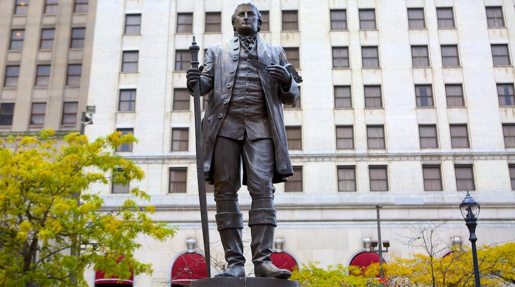 Terminal Tower featuring a statue or sculpture