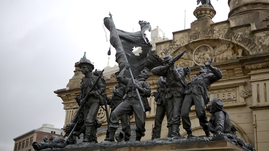 Soldiers and Sailors Monument which includes heritage architecture, a statue or sculpture and a monument