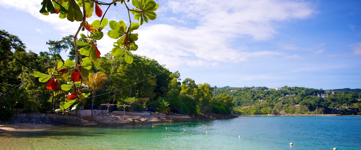 James Bond Beach which includes a beach