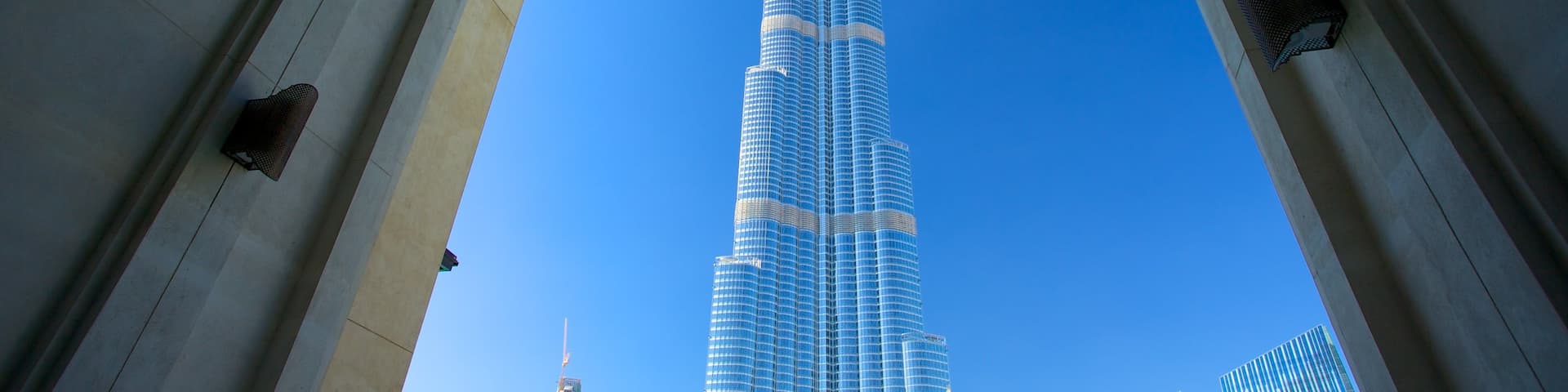 Burj Khalifa which includes modern architecture and a skyscraper