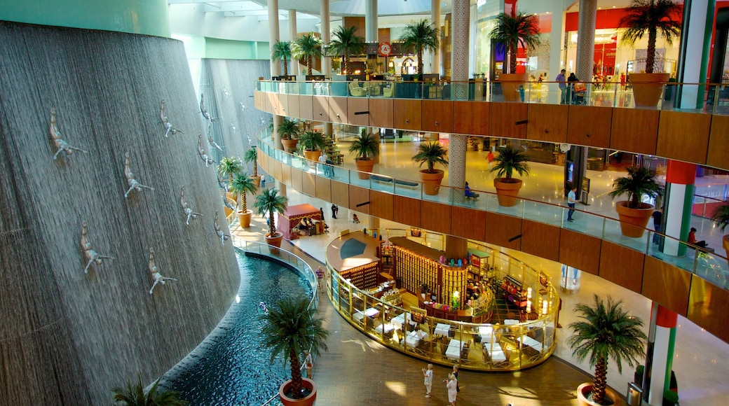 Dubai Mall which includes interior views and shopping