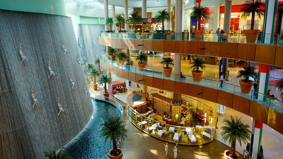 Dubai Mall which includes interior views and shopping