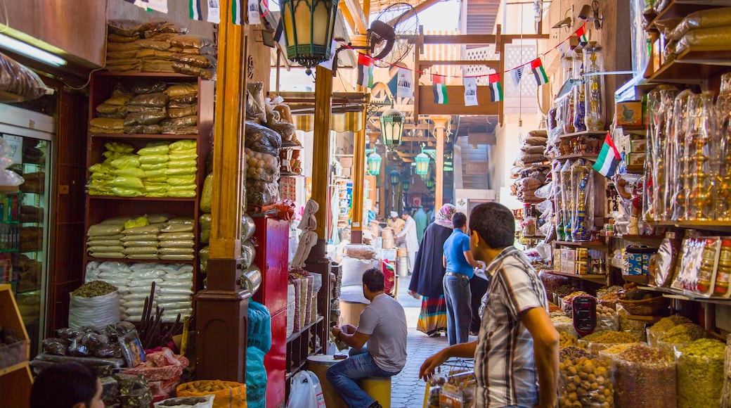 Spice Souk which includes shopping, interior views and markets