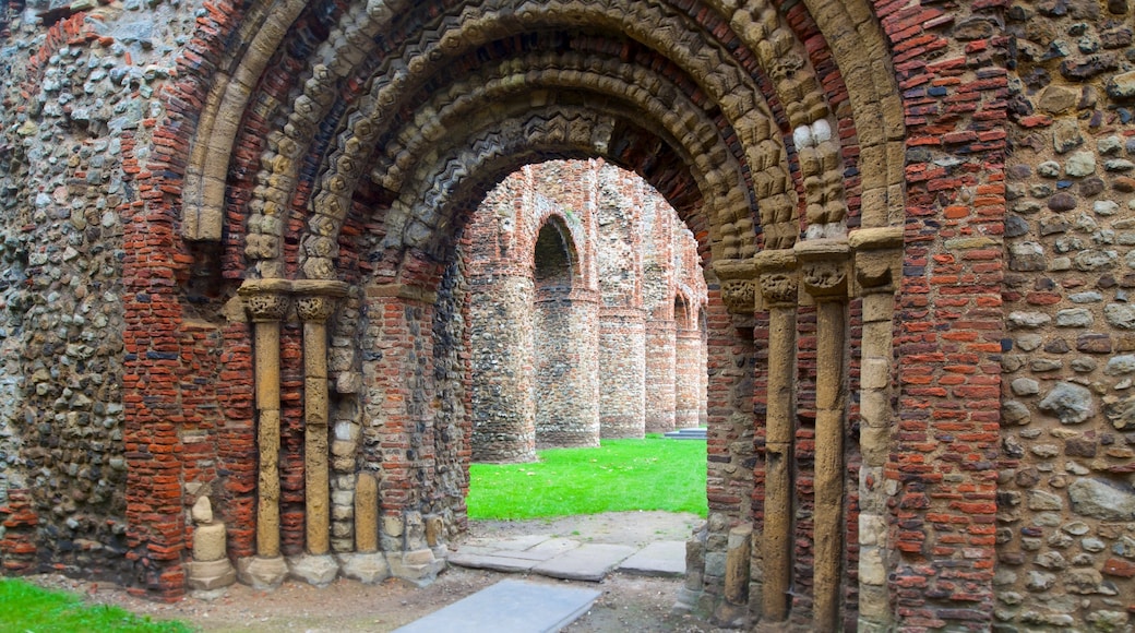 St Botolph\'s Church featuring heritage architecture, religious elements and building ruins