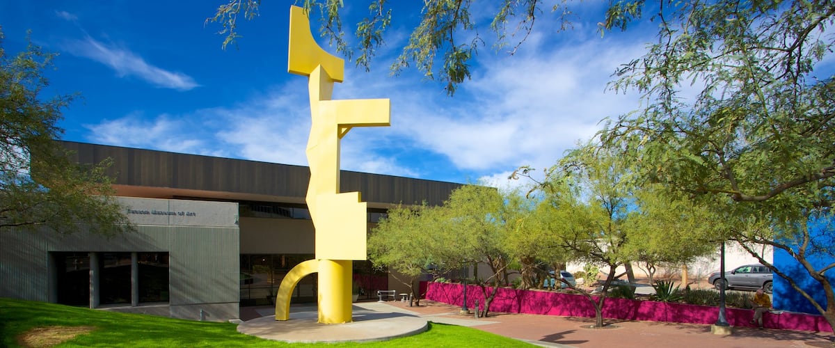Tucson Museum of Art featuring outdoor art