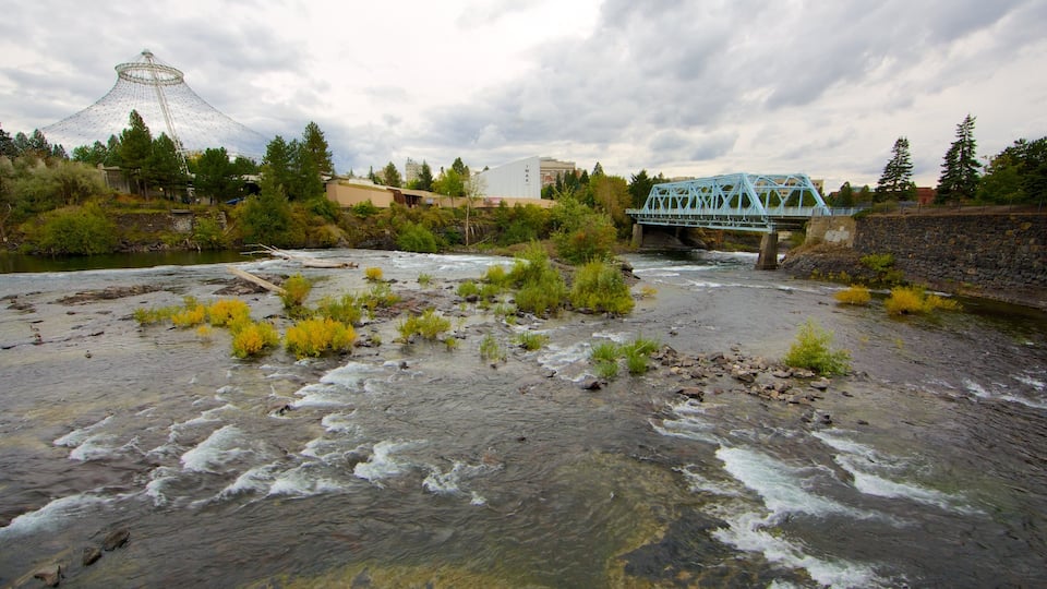 Spokane featuring a river or creek and a bridge