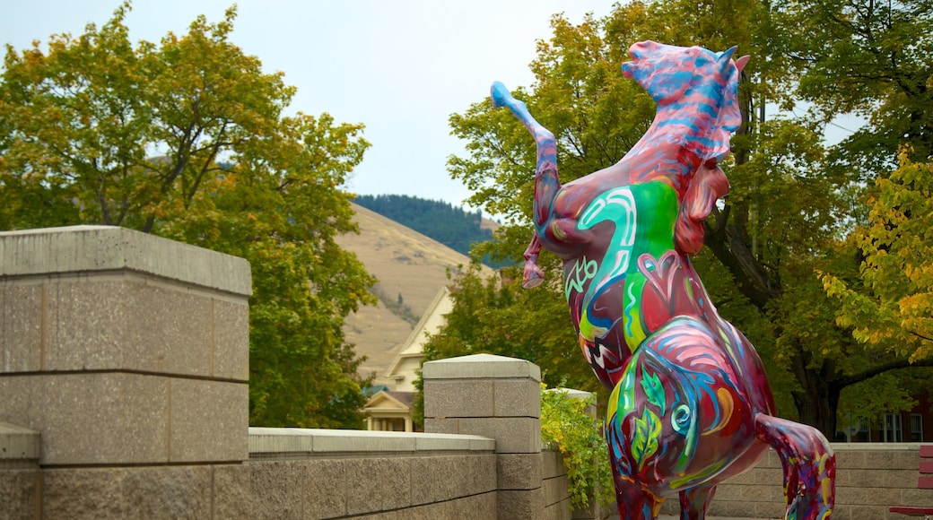 Missoula which includes a statue or sculpture and outdoor art