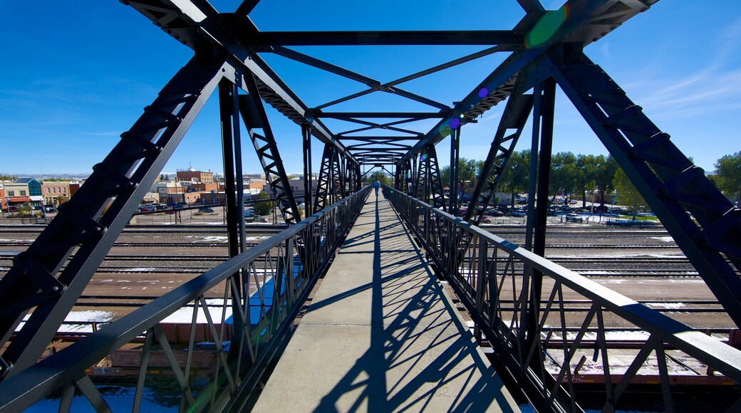 Laramie featuring railway items and a bridge