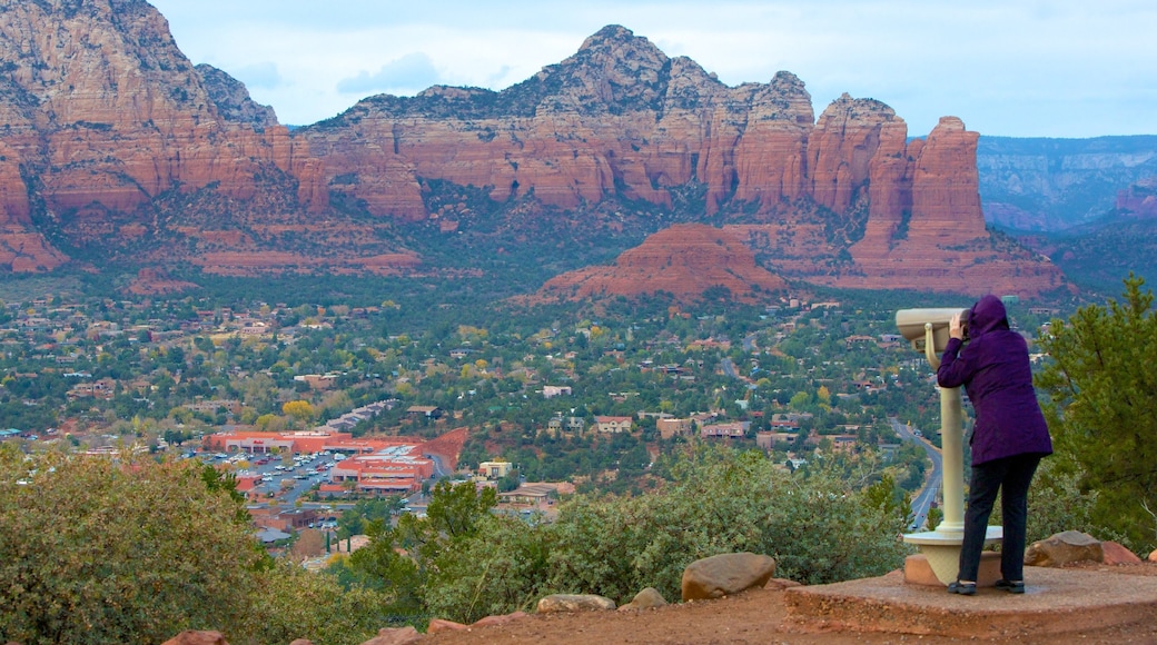 Coffee Pot showing views, a gorge or canyon and a small town or village