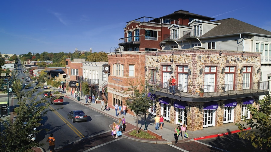 Bentonville - Fayetteville mostrando strade, piccola città o villaggio e oggetti d\'epoca