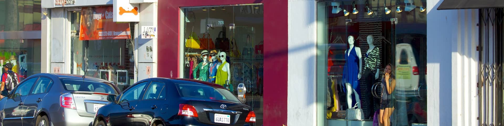 Melrose Avenue presenterar shopping, mode och skyltar