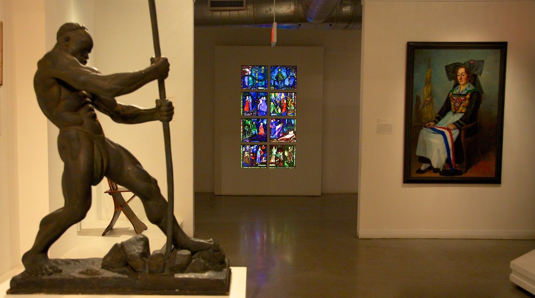 The Wolfsonian Museum showing art, interior views and a statue or sculpture