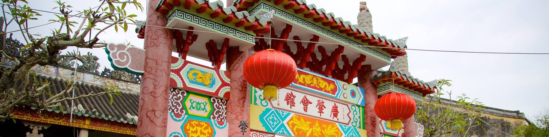 Assembly Hall of the Cantonese Chinese Congregation which includes signage and outdoor art