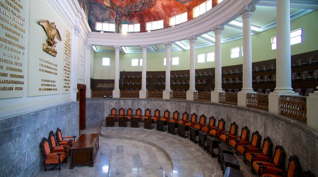 Palacio de Gobierno showing interior views, a castle and heritage architecture