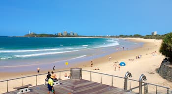 Mooloolaba which includes landscape views, a beach and views