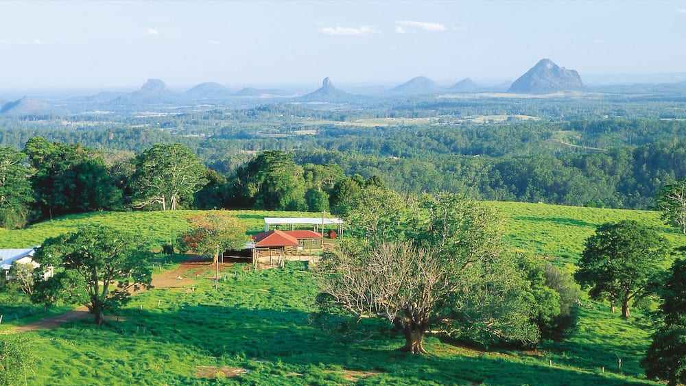 Maleny which includes tranquil scenes, landscape views and farmland