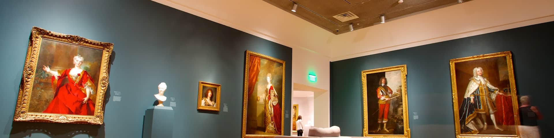 Norton Museum of Art showing interior views and art