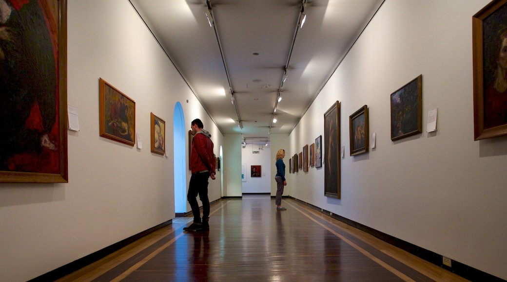 Museu Nacional mostrando vistas internas e arte