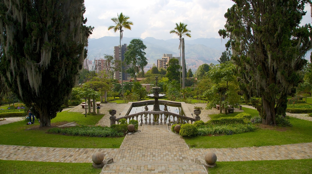 Museo El Castillo que inclui um jardim, uma fonte e um castelo