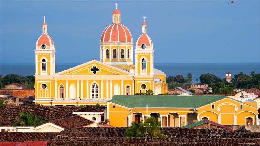 Granada-katedralen og byder på en by, en kirke eller en katedral og historiske bygningsværker