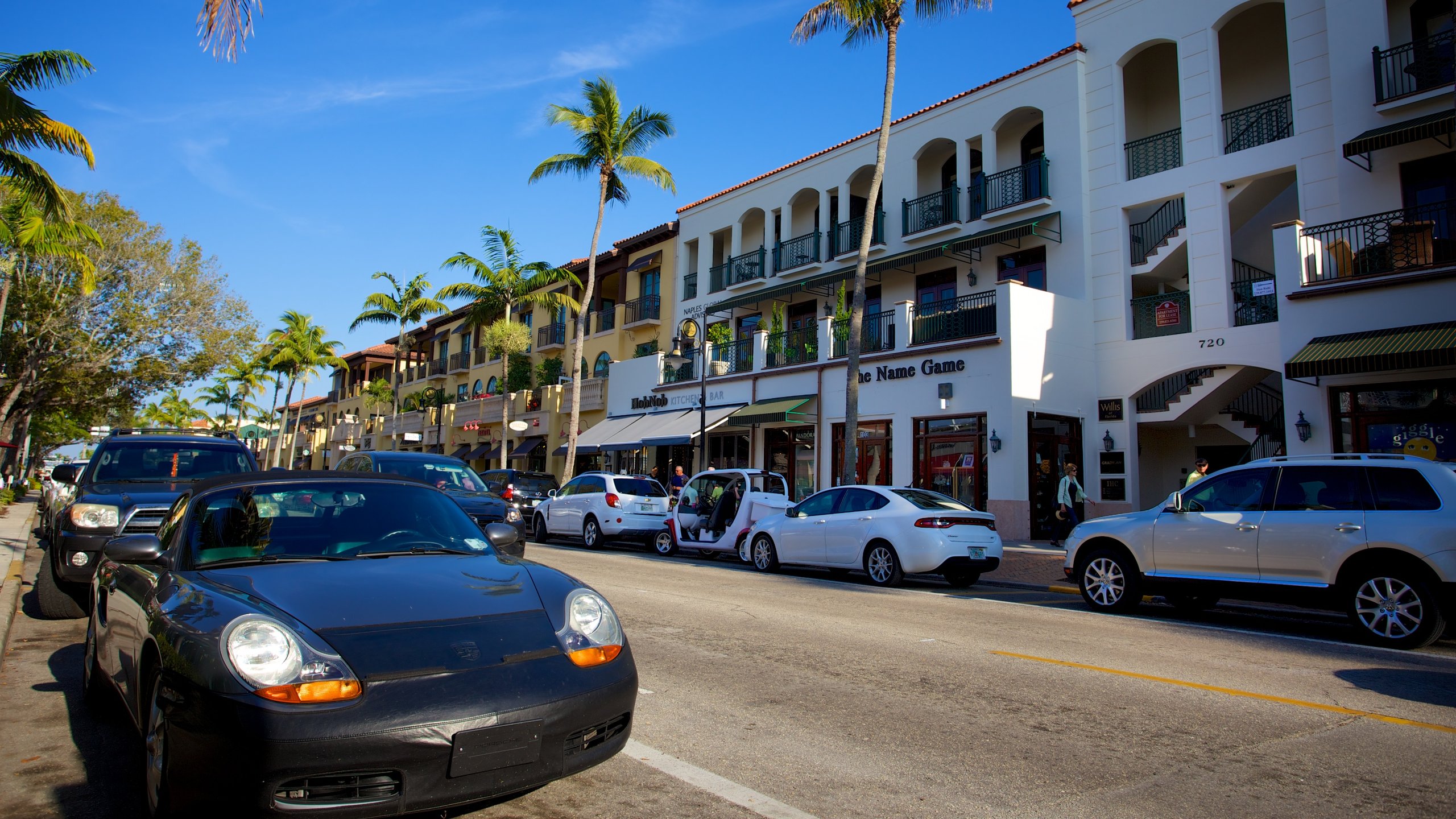 5th Avenue Shopping District showing street scenes and a city