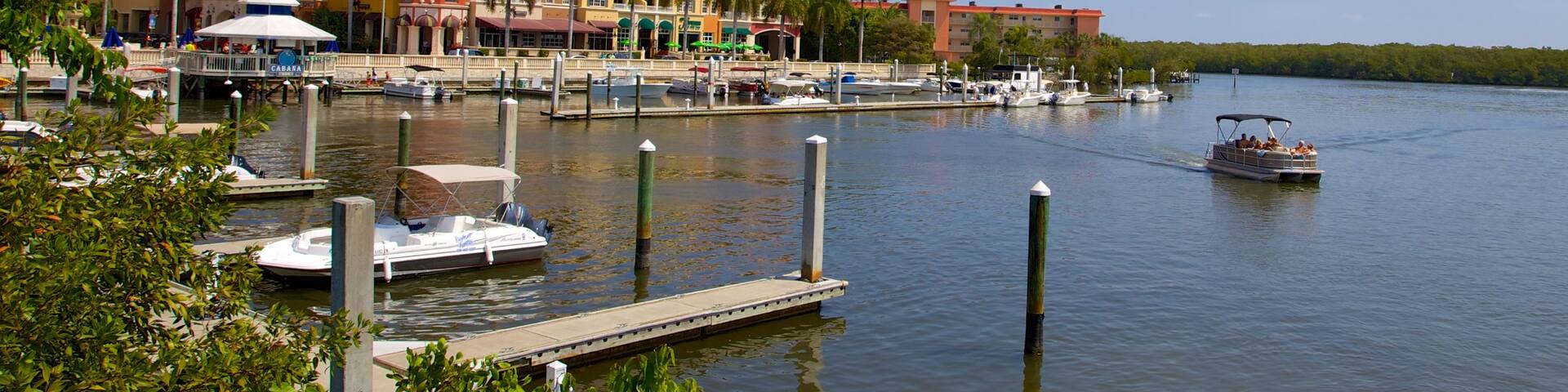 Naples which includes a coastal town, a luxury hotel or resort and a bay or harbor