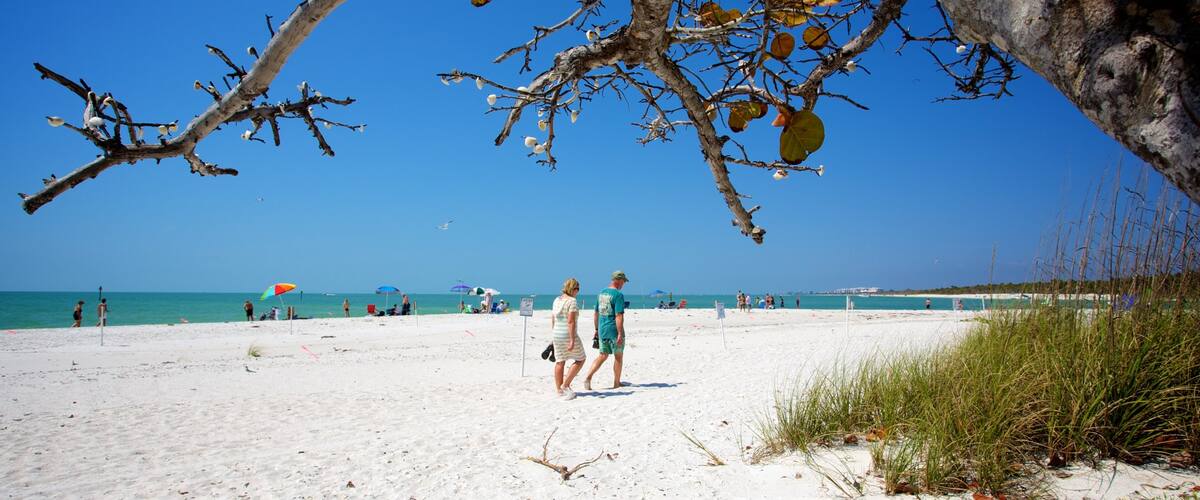Delnor-Wiggins Pass State Park which includes a sandy beach as well as a couple